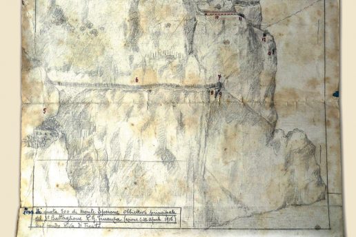 Schizzo del Monte Sperone, aprile 1916 (MSGDF)